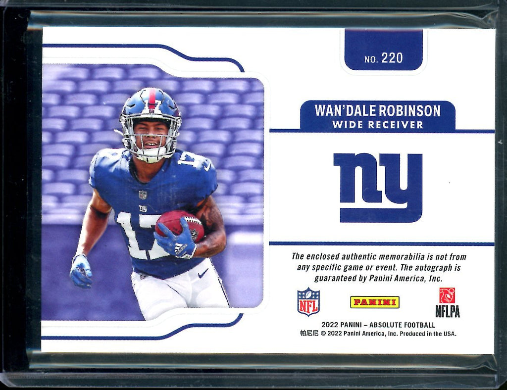 2022 Panini Absolute Wan'Dale Robinson Rookie Premiere RPA /49 Ginats