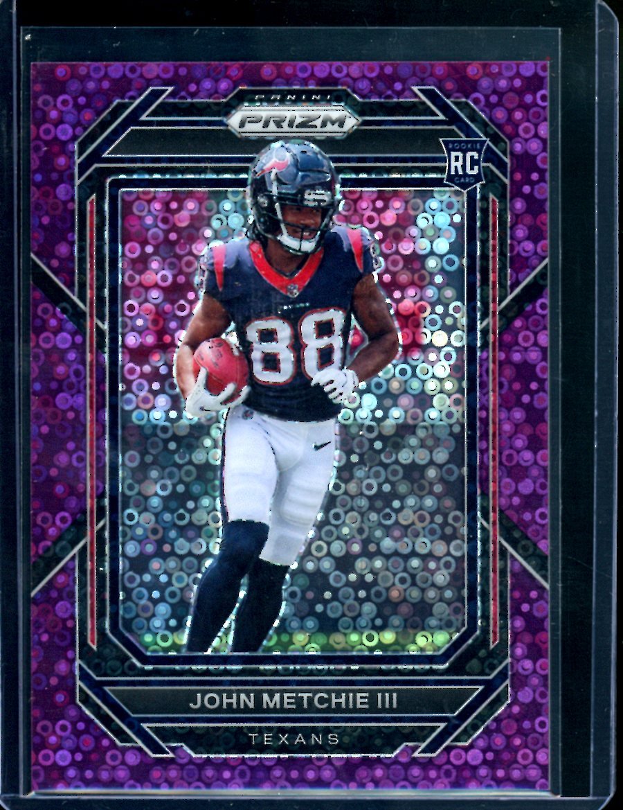 2022 Panini Prizm John Metchie III Purple Disco /35 Texans