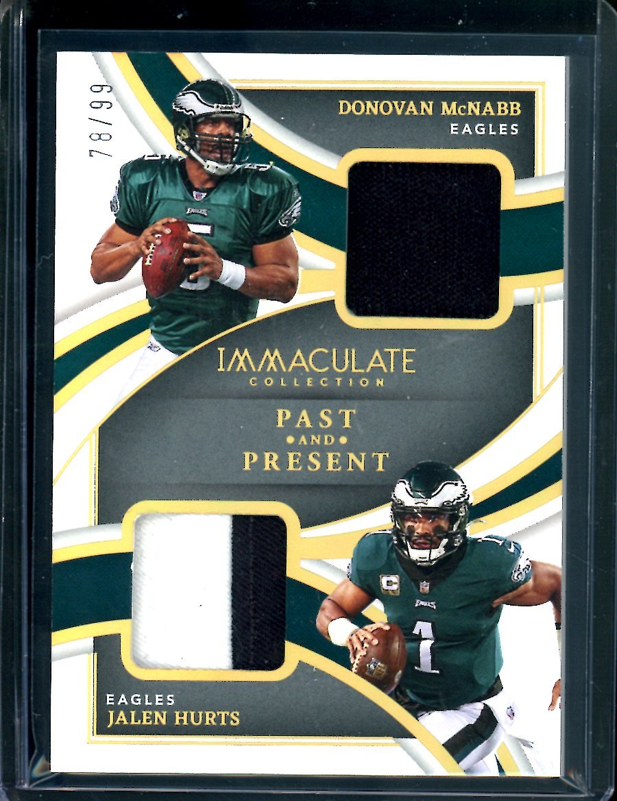 2022 Panini Immaculate Donovan McNabb/Jalen Hurts Dual Patch /99 Eagles