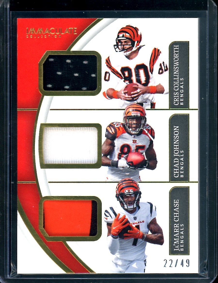 2022 Panini Immaculate Collinsworth/Johnson/Chase Trio Patch /49 Bengals