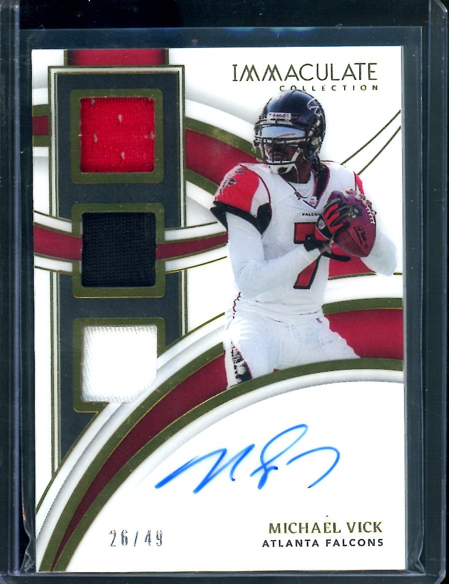 2022 Panini Immaculate Michael Vick Patch Auto /49 Falcons