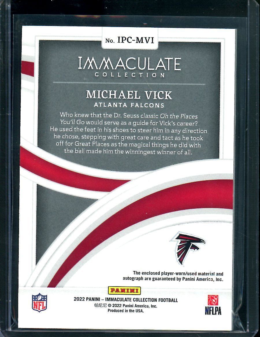 2022 Panini Immaculate Michael Vick Patch Auto /49 Falcons