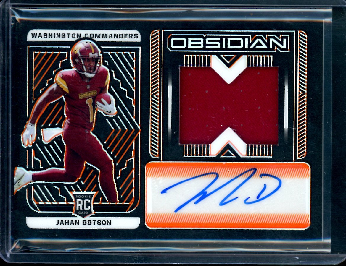 2022 Panini Obsidian Jahan Dotson Rookie RPA Orange Etch /99 Commanders