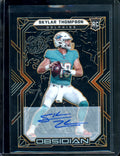 2022 Panini Obsidian Skylar Thompson Rookie Auto Orange Etch /99 Dolphins