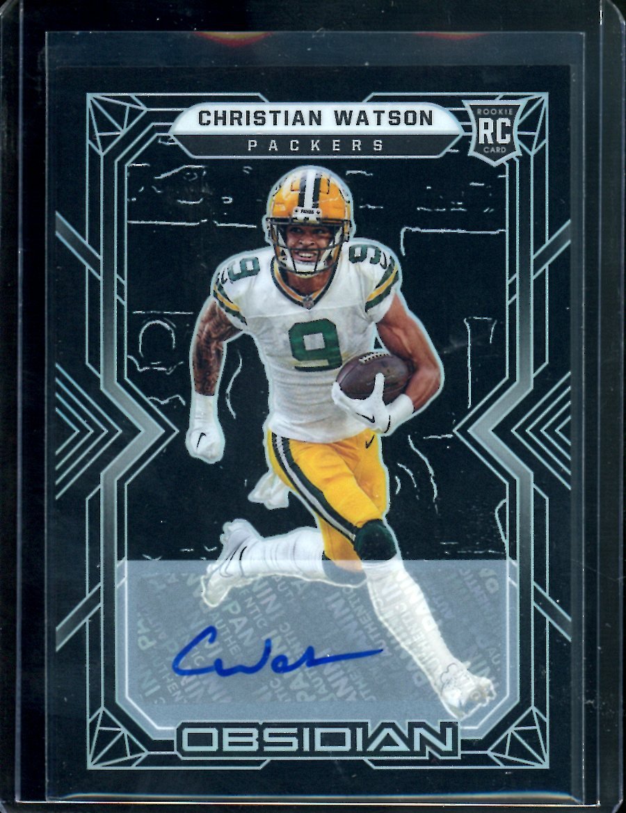 2022 Panini Obsidian Christian Watson Rookie Auto /199 Packers