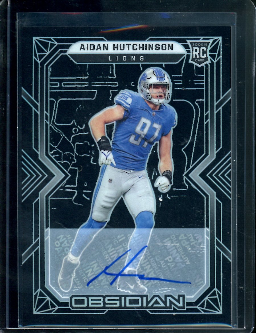 2022 Panini Obsidian Adian Hutchinson Rookie Auto /199 Lions