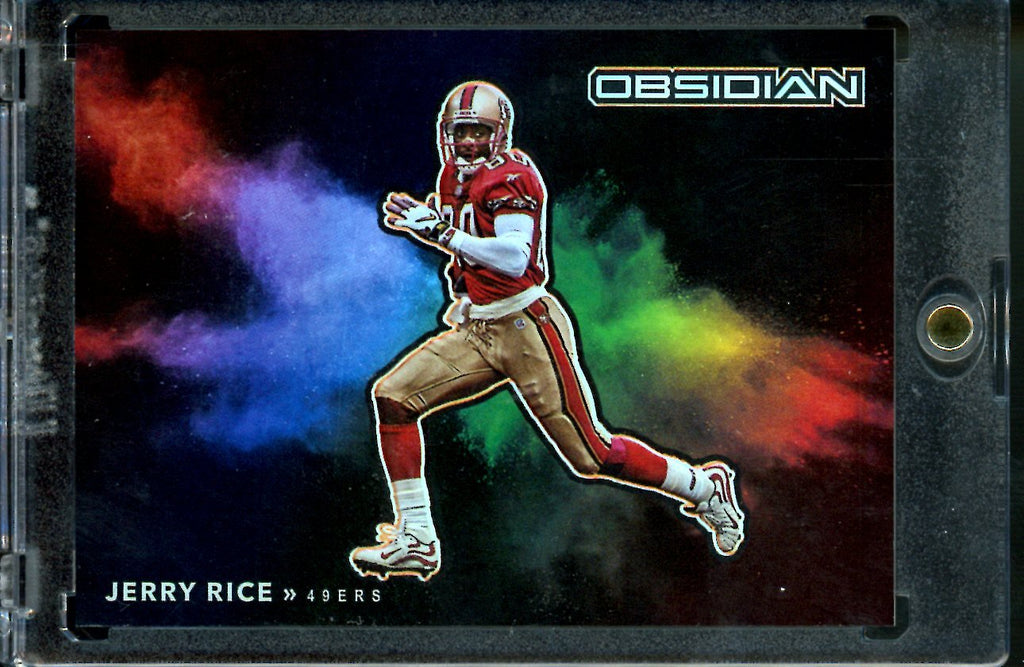 2022 Panini Obsidian Jerry Rice Color Blast SSP 49ers