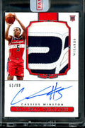 2020/21 Panini National Treasures Cassius Winston Rookie True RPA /99 Wizards