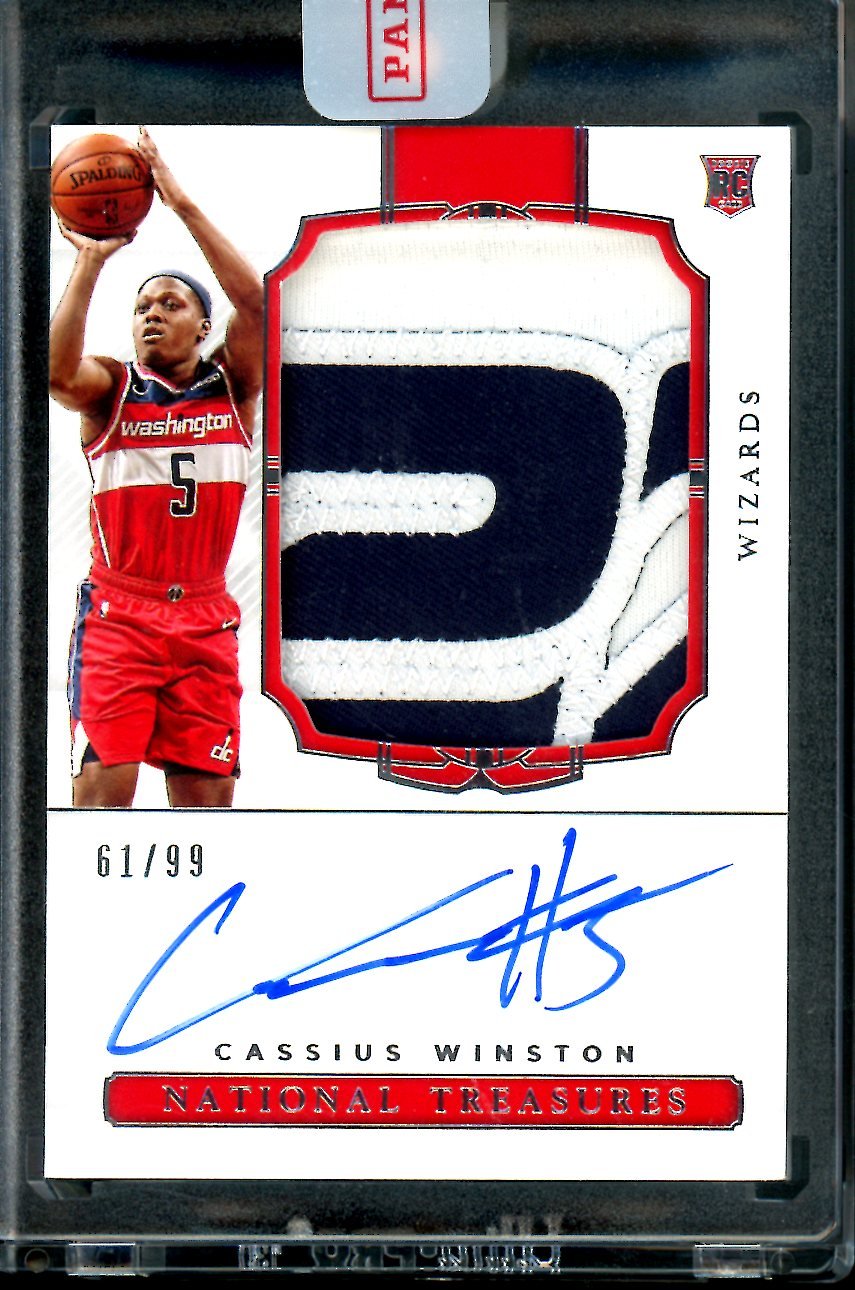 2020/21 Panini National Treasures Cassius Winston Rookie True RPA /99 Wizards