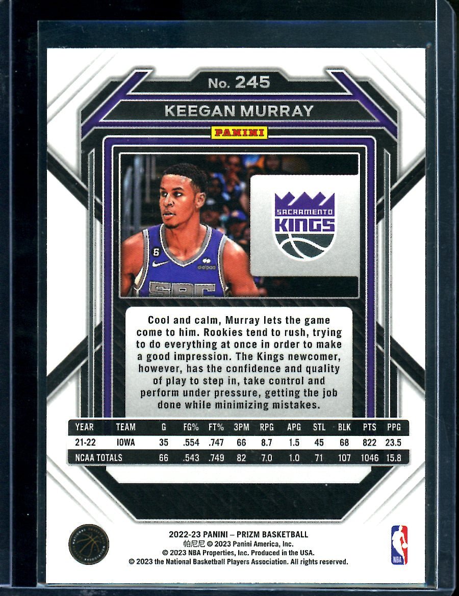 2022/23 Panini Prizm Keegan Murray Rookie Kings