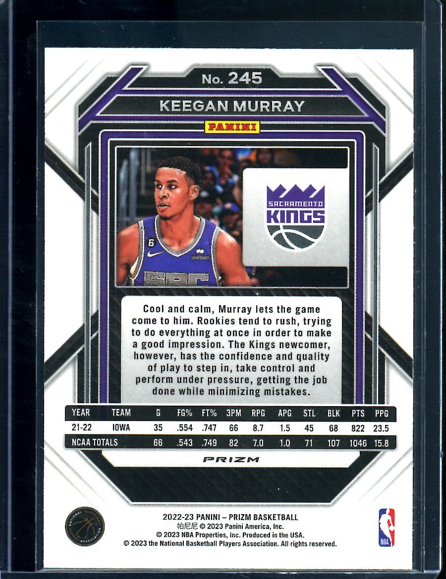 2022/23 Panini Prizm Keegan Murray Rookie Hyper Kings