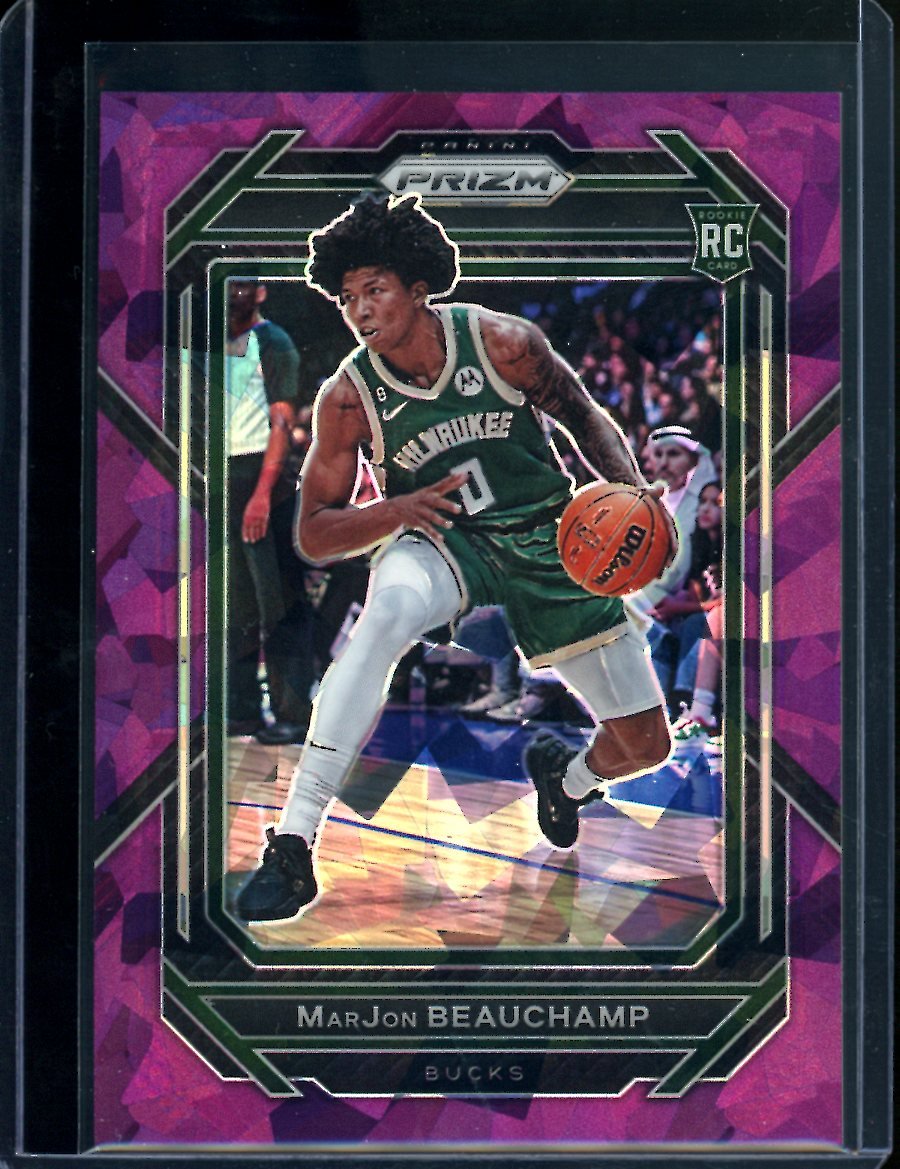 2022/23 Panini Prizm MarJon Beauchamp Rookie Purple Ice /149 Bucks