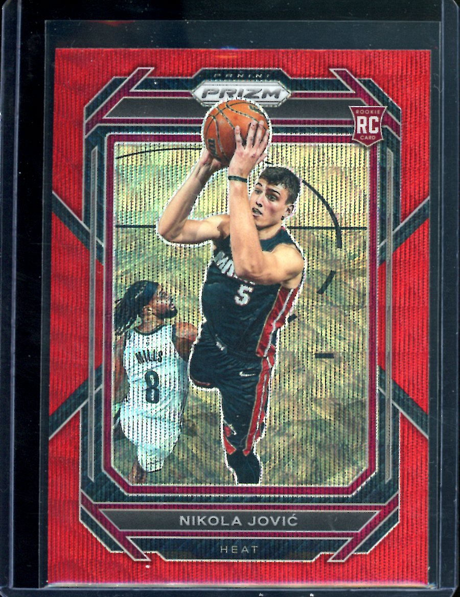 2022/23 Panini Prizm Nikola Jovic Rookie Red Wave Heat