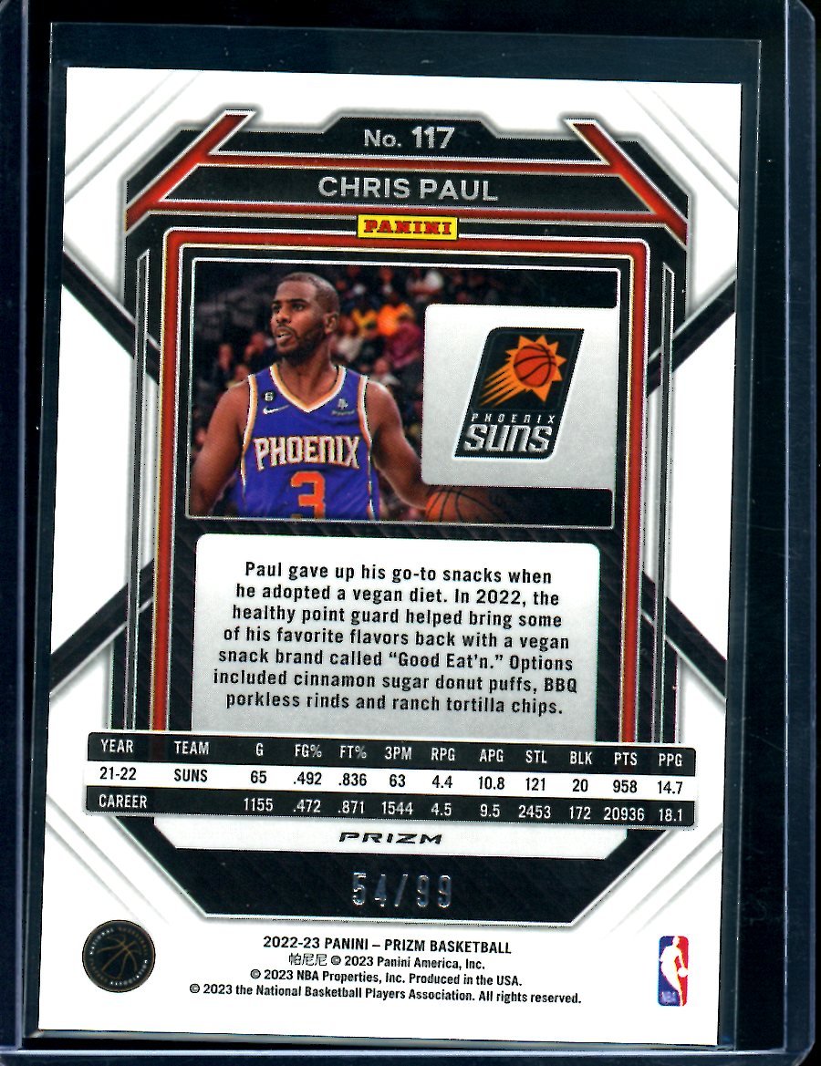 2022/23 Panini Prizm Chris Paul Purple /99 Suns