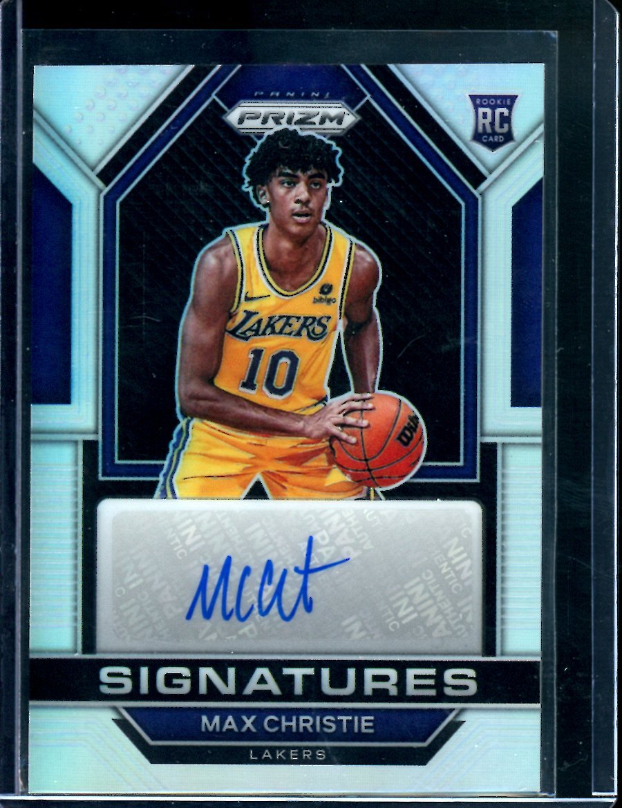 2022/23 Panini Prizm Max Christie Rookie Auto Silver Lakers
