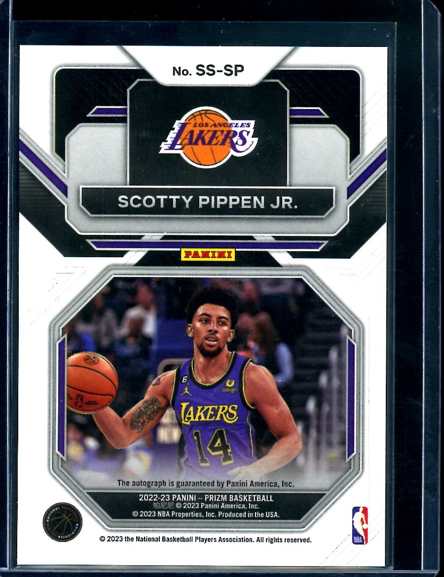 2022/23 Panini Prizm Scotty Pippen Jr. Rookie Auto Lakers