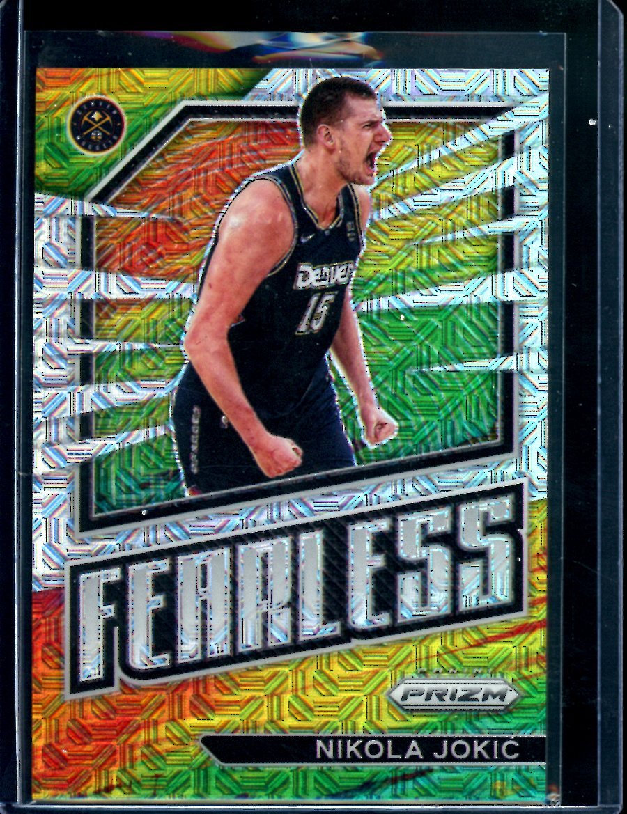 2022/23 Panini Prizm Nikola Jokic Fearless Mojo /25 Nuggets