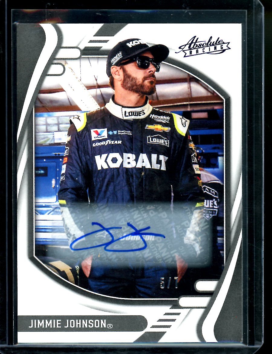 2022 Panini Chronicles Jimmie Johnson Auto Purple /7 NASCAR