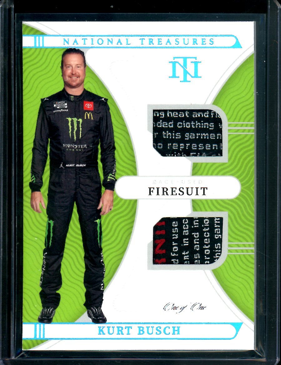 2022 Panini National Treasures Kurt Busch Dual Tag Patch 1/1 NASCAR