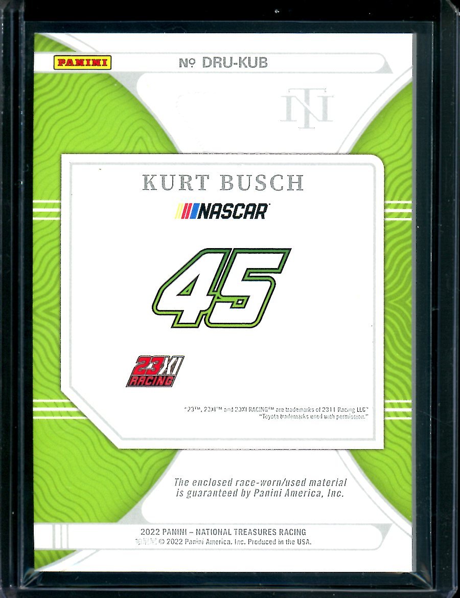 2022 Panini National Treasures Kurt Busch Dual Tag Patch 1/1 NASCAR