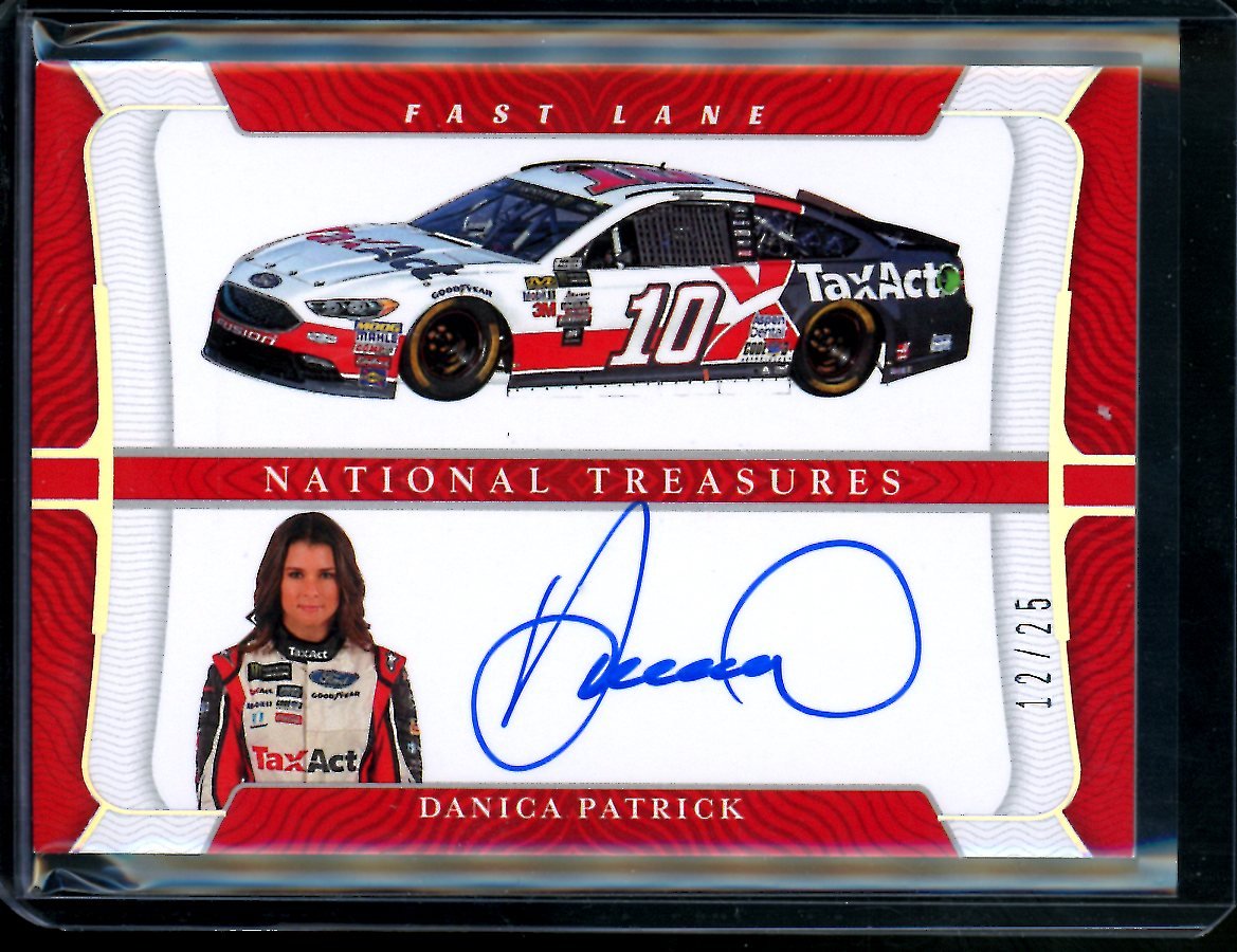2022 Panini National Treasures Danica Patrick Fast Lane Auto /25 NASCAR