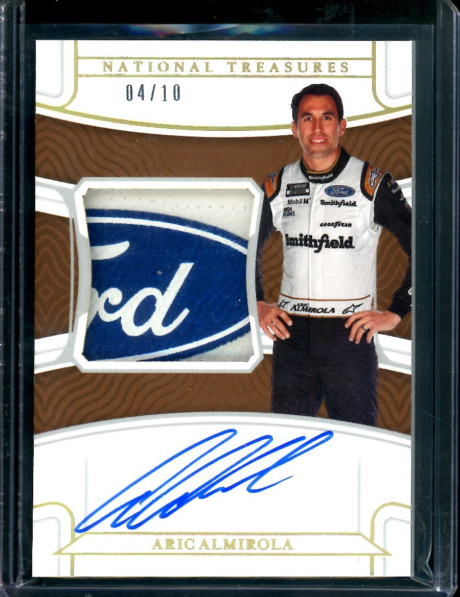 2022 Panini National Treasures Aric Almirola Ford Patch Auto /10 NASCAR