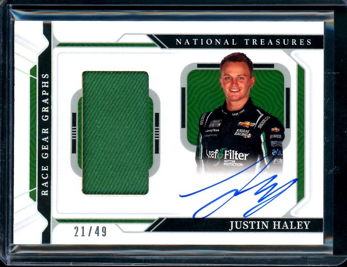 2022 Panini National Treasures Justin Haley Patch Auto /49 NASCAR