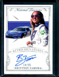 2022 Panini National Treasures Brittney Zamora Retro Signatures /25 NASCAR