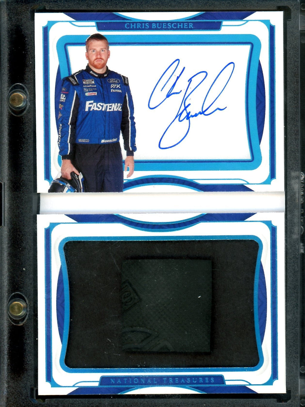 2022 Panini National Treasures Chris Buescher Booklet Patch Auto /10 NASCAR