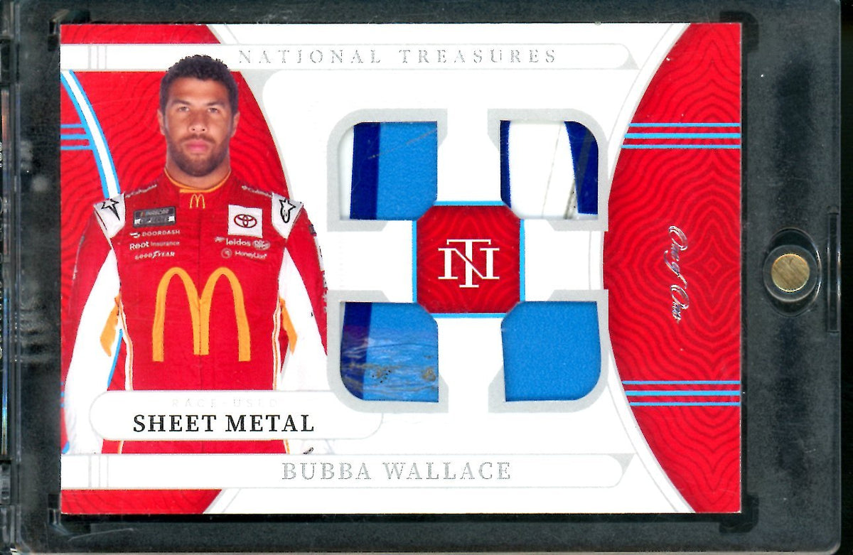 2022 Panini National Treasures Bubba Wallace Sheet Metal Quad Patch 1/1 NASCAR