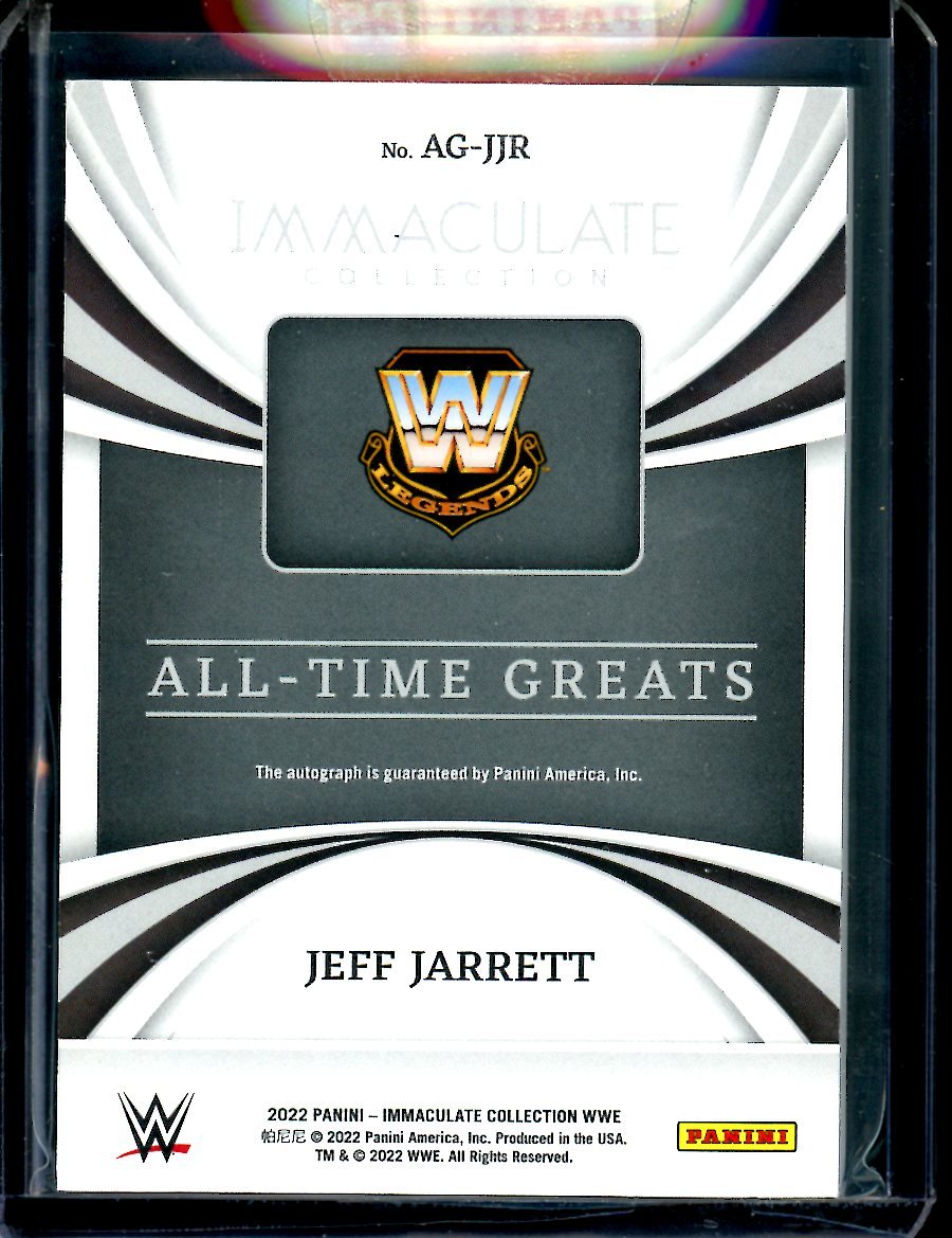 2022 Panini Immaculate Jeff Jarrett All-Time Greats Auto /49 WWE