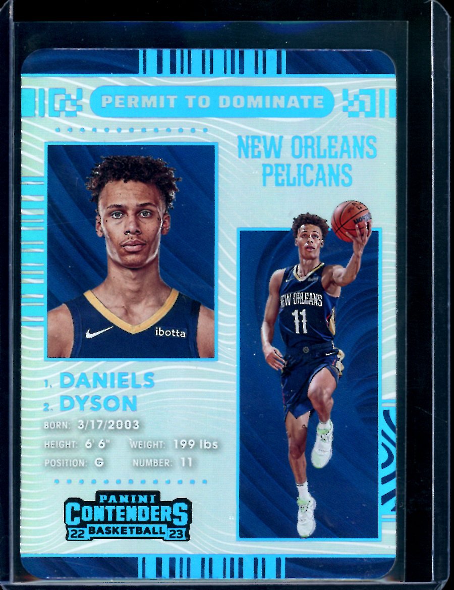 2022/23 Panini Contenders Dyson Daniels Rookie Permit to Dominate SSP Pelicans