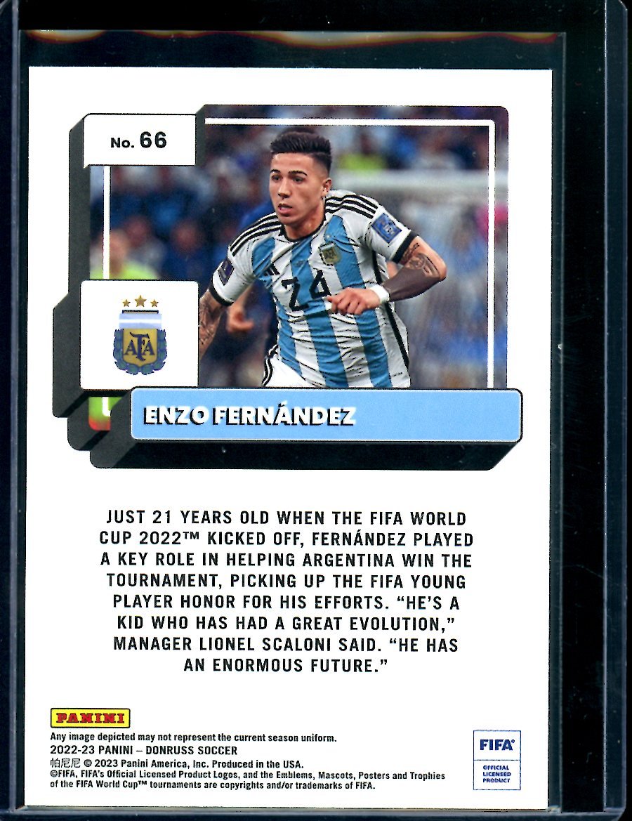 2022/23 Panini Donruss Enzo Fernandez Optic Rookie Argentina