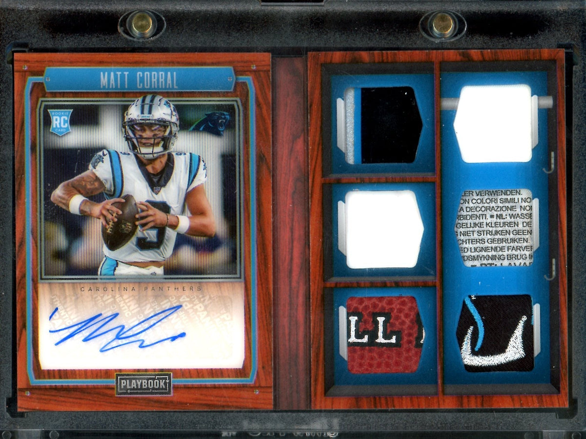 2022 Panini Playbook Matt Corral Rookie Signature Locker /15 Panthers
