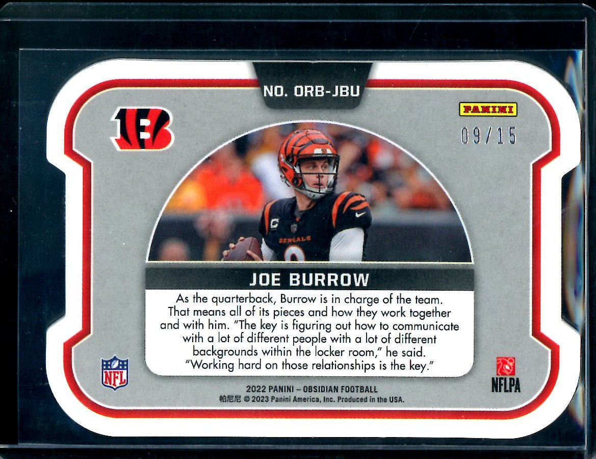 2022 Panini Obsidian Joe Burrow Orbital /15 Bengals