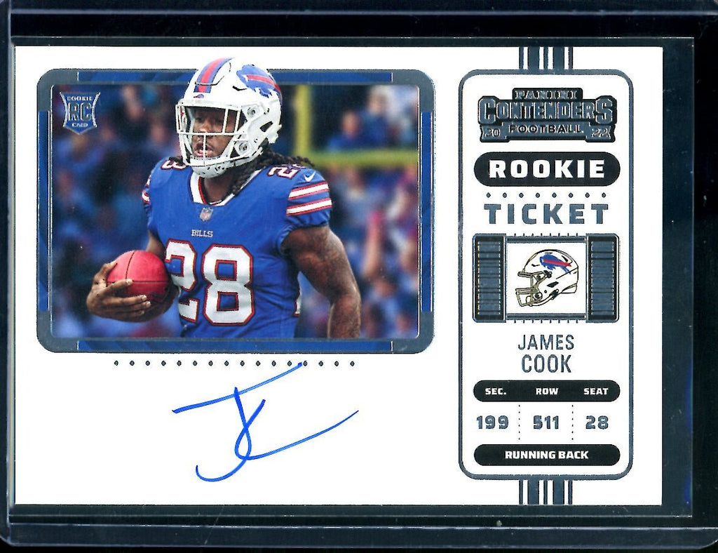 2022 Panini Contenders James Cook Rookie Variation Ticket Auto Bills