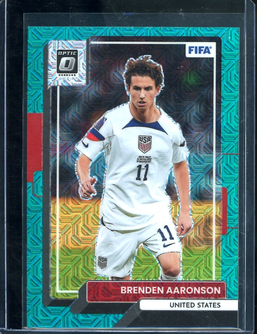 2022/23 Panini Donruss Optic Brenden Aaronson Teal Mojo /49 United States