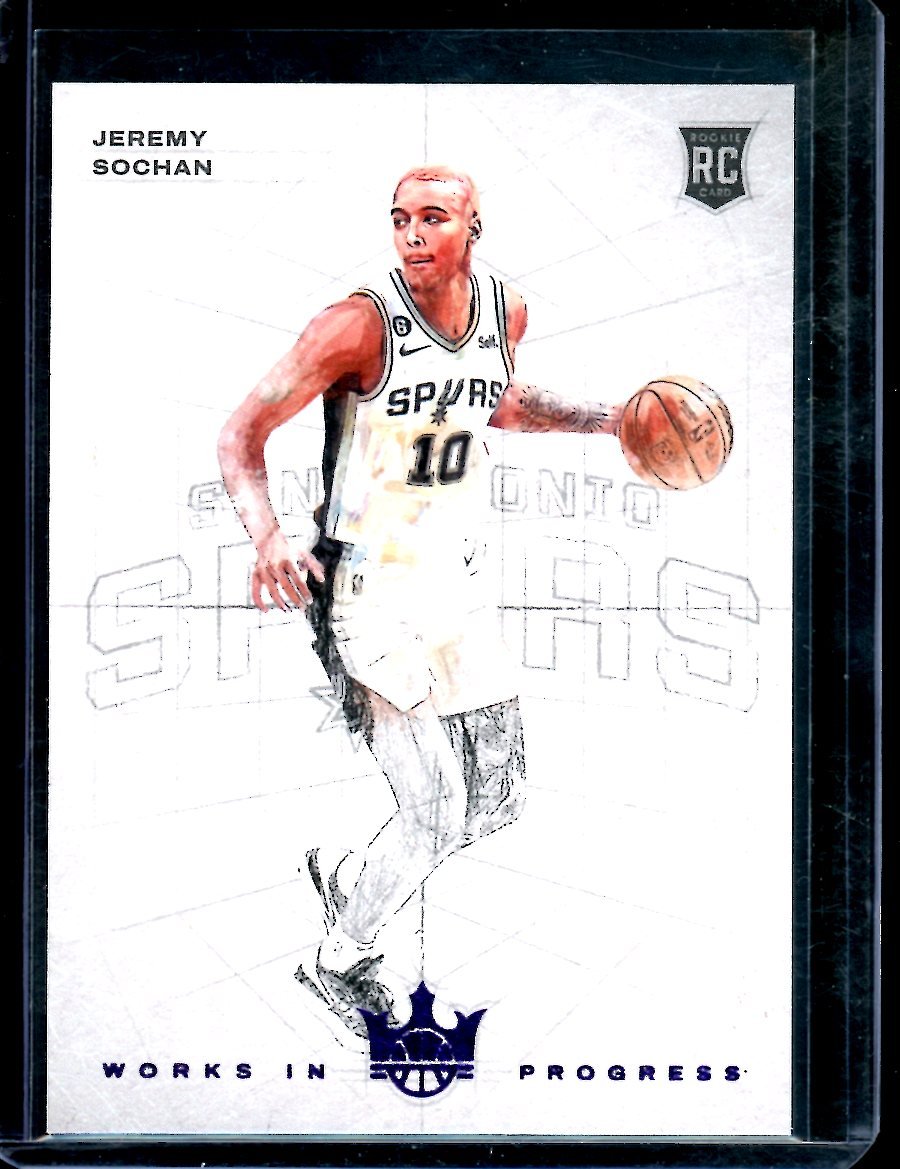 2022/23 Panini Court Kings Jeremy Sochan Rookie Works in Progress /49 Spurs