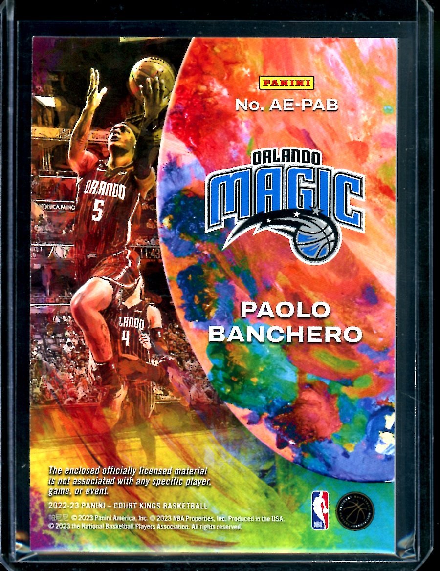 2022/23 Panini Court Kings Paolo Banchero Rookie Artistic Patch Magic