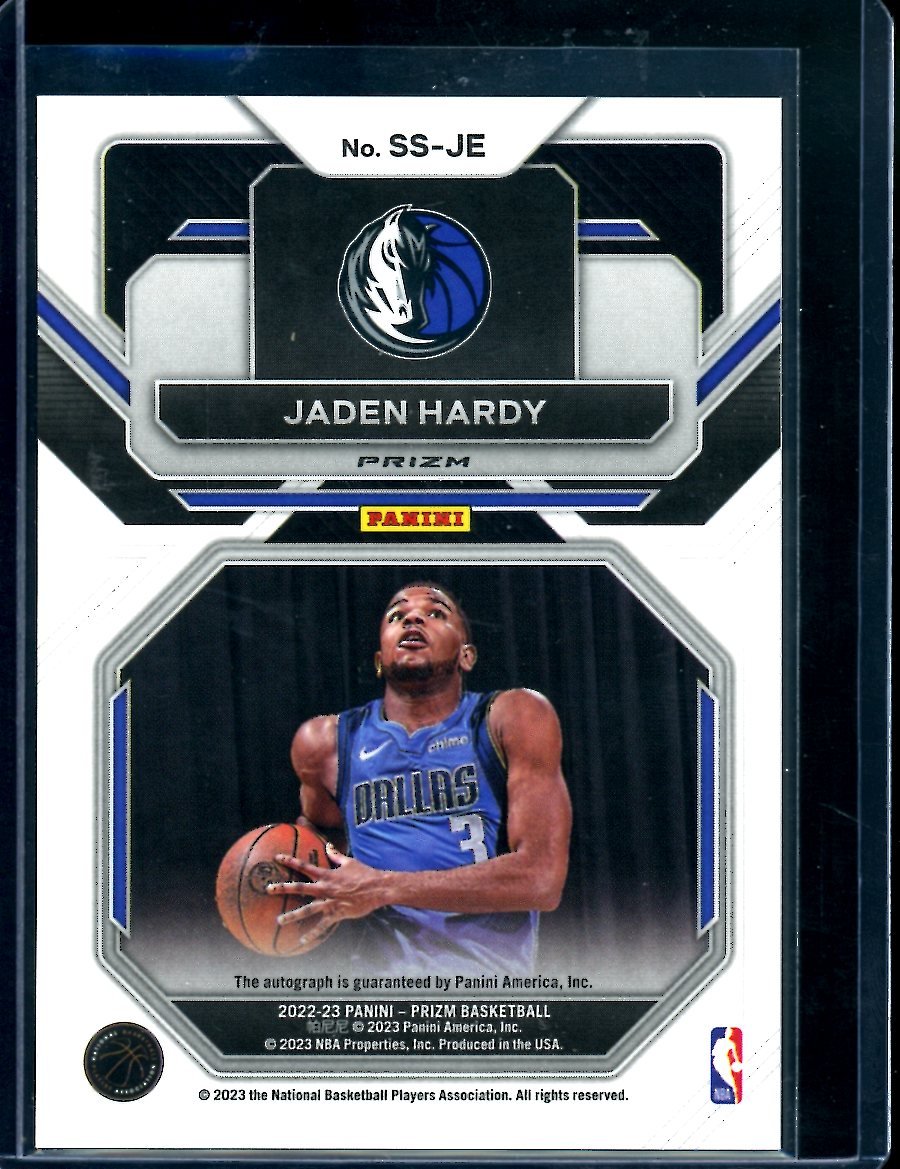 2022/23 Panini Prizm Jaden Hardy Rookie Sensational Signatures Silver Mavericks