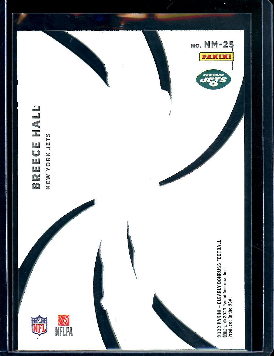 2022 Panini Donruss Clearly Breece Hall Rookie Night Moves SSP Jets