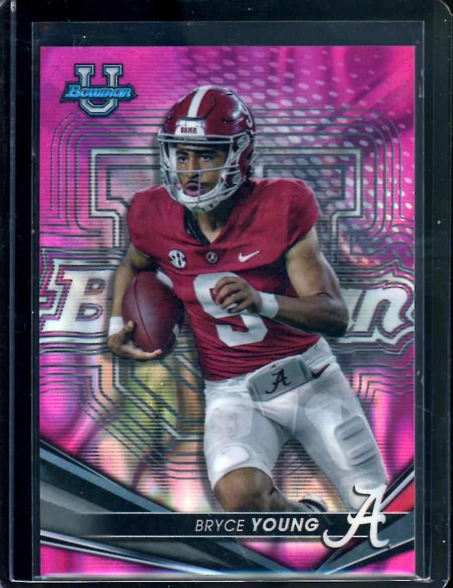 2022 Bowman's Best University Bryce Young Pink Wave Refractor /100 Panthers