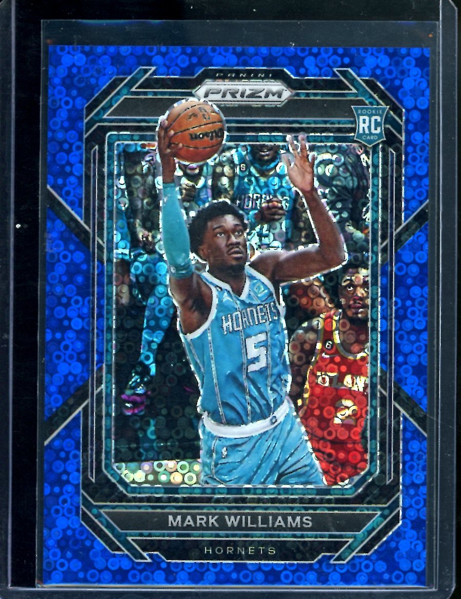 2022/23 Panini Prizm Mark Williams Rookie Blue Disco /150 Hornets