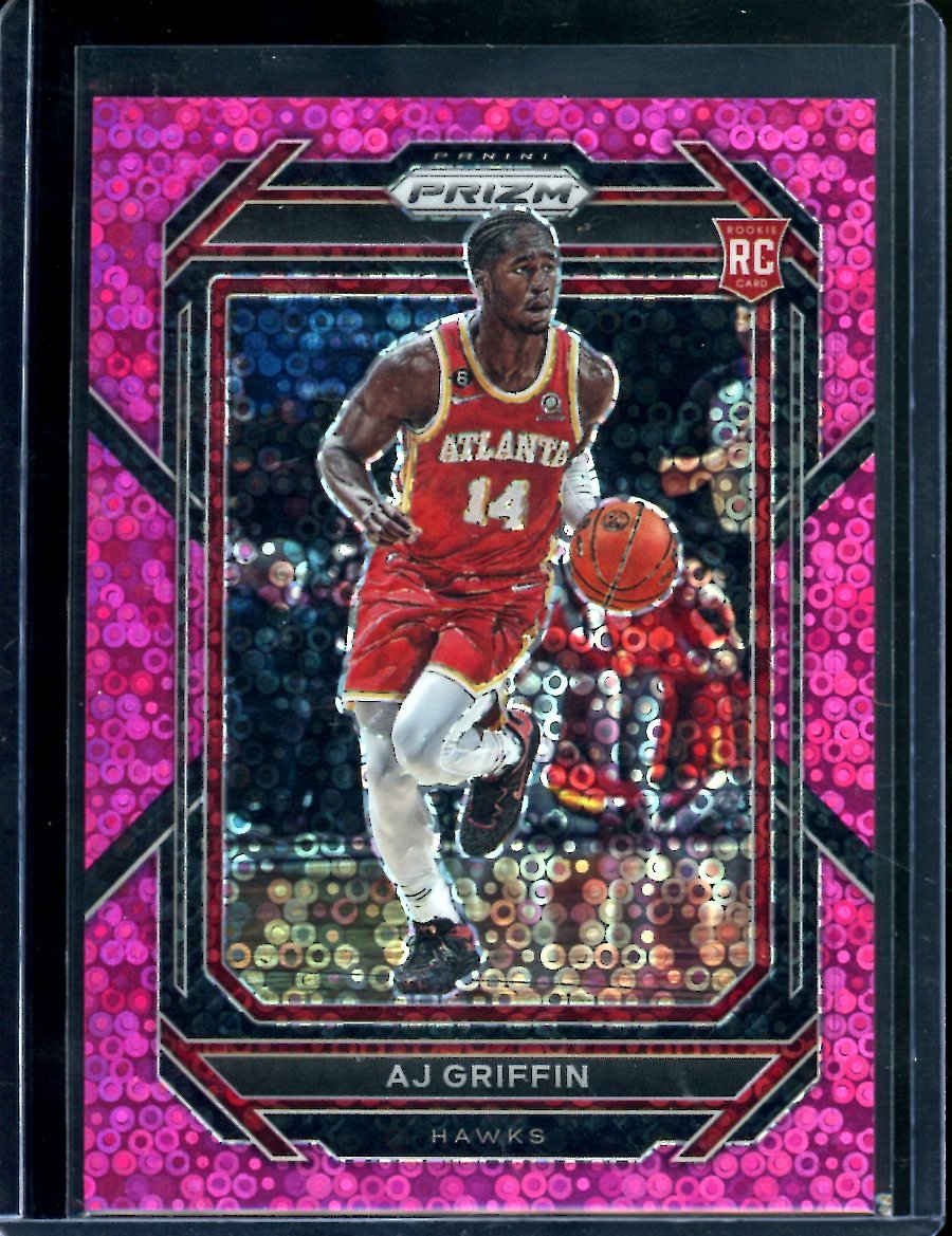 2022/23 Panini Prizm AJ Griffin Rookie Pink Disco /50 Hawks