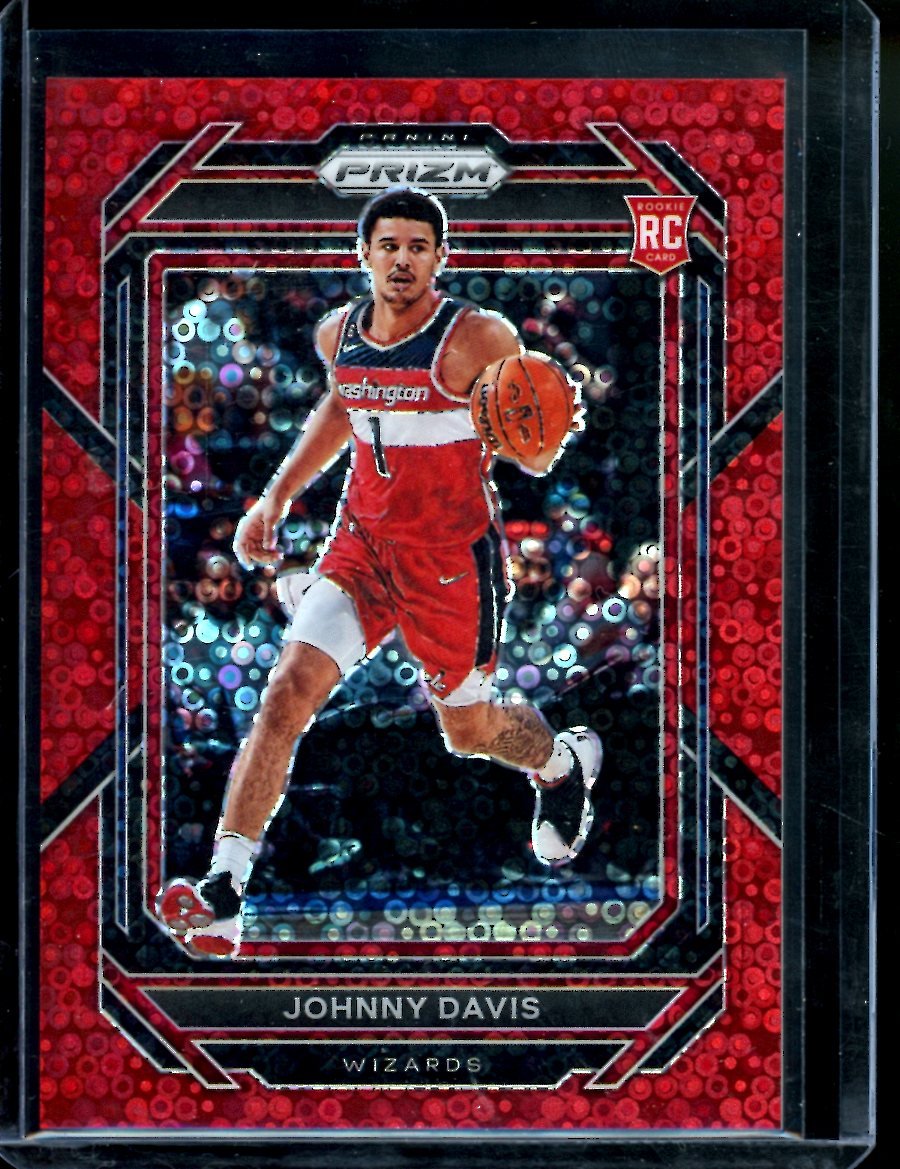 2022/23 Panini Prizm Johnny Davis Rookie Red Disco /100 Wizards