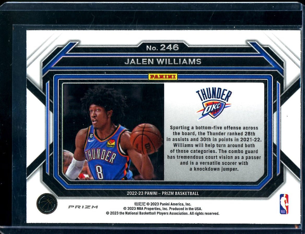 2022/23 Panini Prizm Jalen Williams Rookie Disco Variation