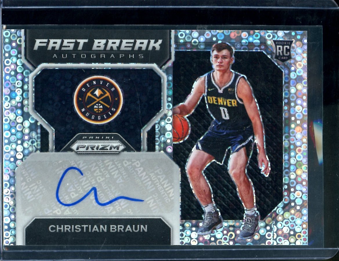 2022/23 Panini Prizm Christian Braun Rookie Fast Break Auto Nuggets