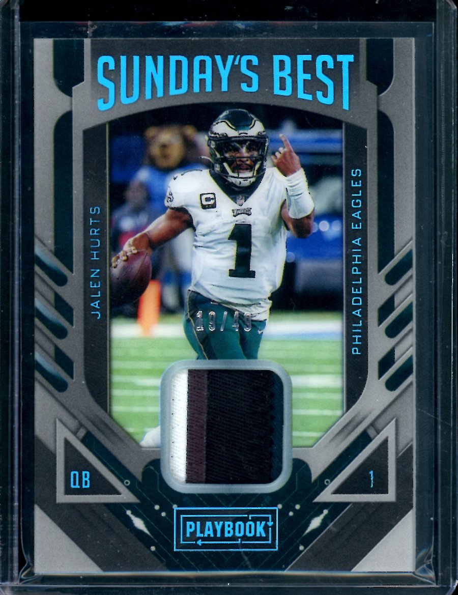 2022 Panini Playbook Jalen Hurts Sunday's Best Patch /49 Eagles