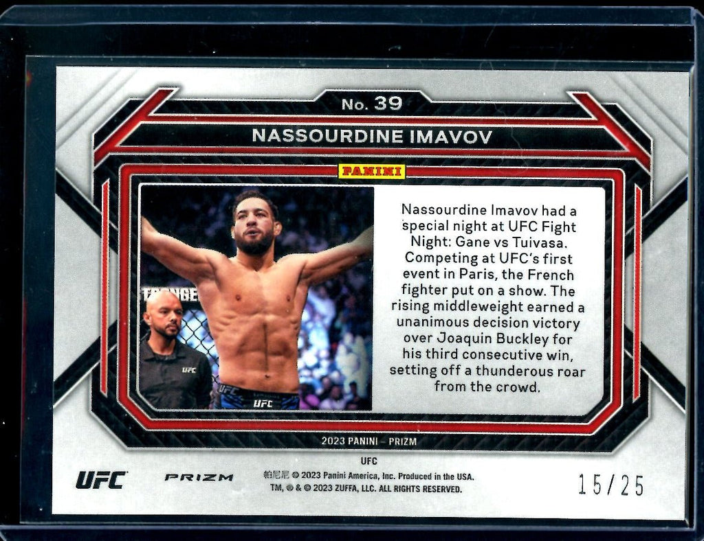 2023 Panini Prizm Nassourdine Imavov Rookie Mojo /25 UFC