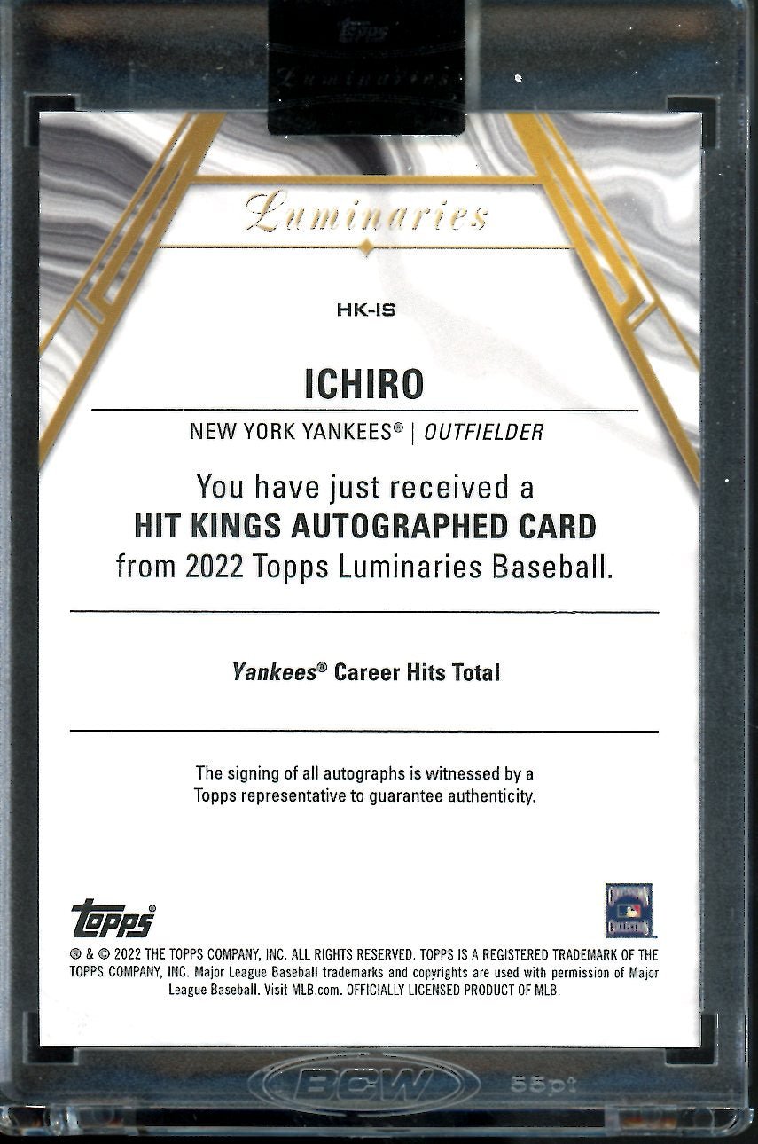 2022 Topps Luminaries Ichiro Auto /10 Yankees